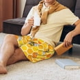 thumbnail image 3 of Haiem Honeycombs Men's Pajama Short with Soft Woven Cotton Elastic Waistband Sleep Short-X-Large, 3 of 9