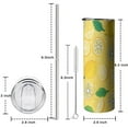 thumbnail image 5 of 20 OZ Skinny Tumbler Lemon Coffee Tumblers with Lid and Straw,Stainless Steel Vacuum Insulated Cafe Tumblers Gifts for Women Mothers, 5 of 7