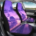 thumbnail image 4 of XYZCANDO Anti-Slip Car Front Seat Covers SUV Van Truck, Breathable Easy to Install Car Seat Covers 2 PCS Polyester Sunset Beach Print, 4 of 10