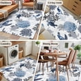 thumbnail image 5 of Navy Blue Sea Turtle Coastal Area Rugs 4'x6', Washable Small Throw Rugs for Office Bathroom, Summer Beach Black Coral Nautical Indoor Outdoor Rug Non-Slip Low Pile Carpet Runner Reversible Floor Mats, 5 of 8