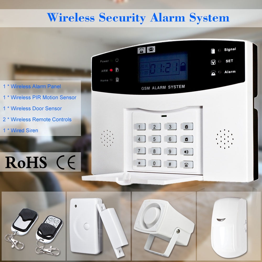 Wireless GSM SMS WiFi Smart Home House Office Security Burglar Alarm Systems Kit 