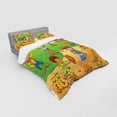 thumbnail image 3 of Ambesonne Cartoon Bedding Set 3 Pcs, Wild West Cowboy, Twin XL, Brown Green, 3 of 3