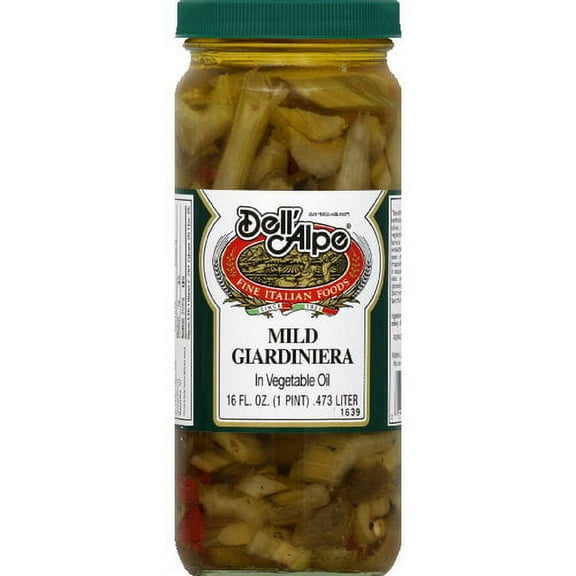 Dell'Alpe Mild Giardiniera, 16 oz (Pack of 12)