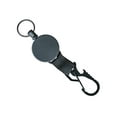 thumbnail image 5 of harayaa 2xRetractable Keychain Carabiner And Key Reel with 23.62'' Retractable Steel Cord ID Holder for Climbing Camping , Black, 3 Pcs, 5 of 9