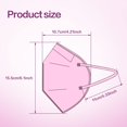 thumbnail image 2 of Mascarilla facial Miuphro KN95, respirador desechable, paquete de 50 unidades, color rosa, 2 of 7