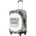 thumbnail image 2 of World Travel Luggage Cover Washable Elasticated Luggage Covers for Suitcase tsa Approved Stylish Dust and Scratch Resistant Luggage Case Protector for Kids and Adults -, 2 of 6