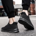 thumbnail image 3 of GLYGML Striped Knit Sneakers Lightweight Breathable Athletic Shoes with Non-Slip Sole for Running and Daily Wear, 3 of 5