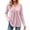 Pink, variant on Hurxie Sweaters for Women Long Sleeve Shirts V Neck Tops with Buttons Fall Fashion Outfits Winter Clothing White,XL