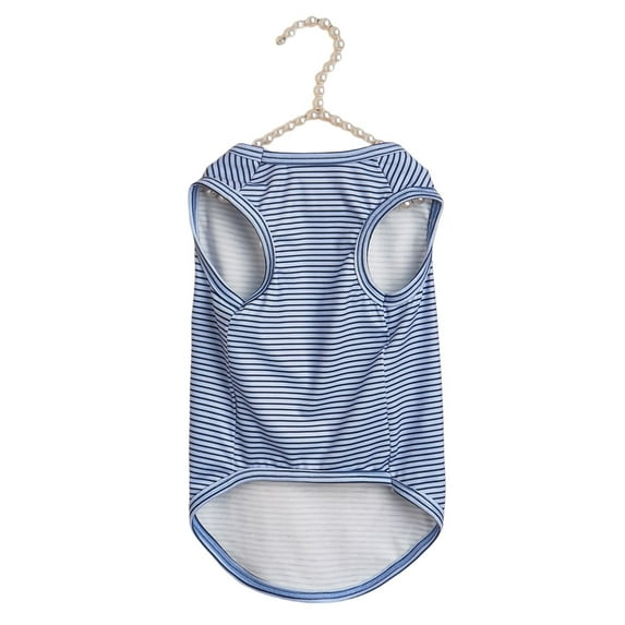 Soft Texture Pet T-shirt Stripe Printing, Close-fitting, Two-Leg Adorable Sleeveless - Breathable Dog Pajamas Small Thin Puppy Outfit for Outdoor
