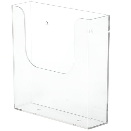 LAMIRO Clear Acrylic Wall File Holder Magazine Rack Organizer
