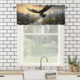 thumbnail image 3 of Flying Bald Eagle Window Curtain Valances Nature Forest Wildlife Eagle Window Valance for Living Room Bedroom, Kitchen Valance Rod Pocket Window Curtain 54 by 18 in, 1 Panel, 3 of 6