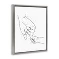thumbnail image 3 of Stupell Industries Baby Hands Holding Index Finger Art for Kids Painting Gray Floater Framed Canvas Art Print Wall Art, 25 x 31, 3 of 9