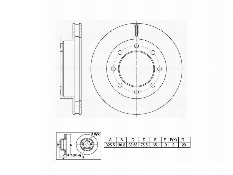 Winstop Brake Rotor, Front WS230816, B350 1994-1981