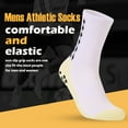 thumbnail image 5 of Qcwqmyl Mens Soccer Socks Grip Non Slip Socks for Men Pilates Athletic Black White Red 3 Pairs, 5 of 7