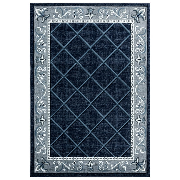 United Weavers Bristol Area Rug 2050 10964 Altamont Navy Diamonds Crosshatch