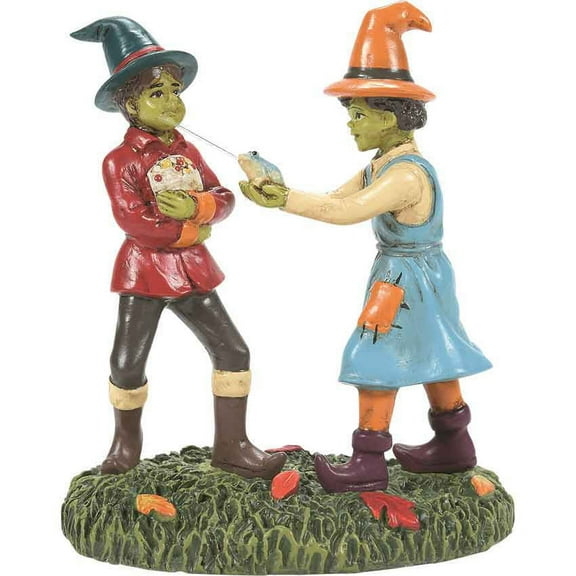 Department 56 Villages 3.00In The Squirting Frog Trick, Polyresin, Halloween Green Skin Frog 6011439