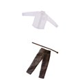 thumbnail image 1 of De De Manga Larga Blanca Pantalones Cinturón 1/6 12 '' Accesorios De Ropa, 1 of 9