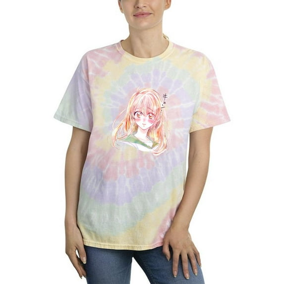 Manga Schoolgirl Kyun? Tie Dye Spiral Women -Image by Shutterstock, Female XX-Large