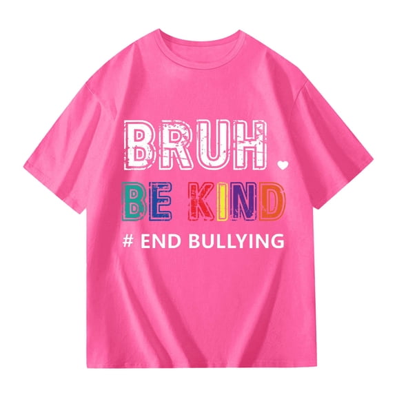 lnmuld Cute Tops for Girls Graphic Tee Short Sleeve Casual Summer Top for Youth Children Message Comfortable Daily Wear Color:Pink,Size:3-4 Years