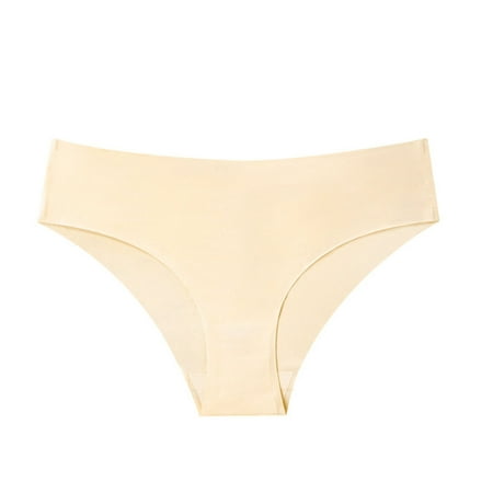 Bigersell Womens Cotton Panties Clearance Cotton Underwear Women Briefs Panty Style P-959 Polyester Cheeky Panties G String Thongs Ladies Briefs High Waist Women s Panties Beige Xs