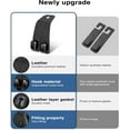 thumbnail image 3 of Car Hooks for Headrest, 2Pcs Seat Back Storage Hook Luxurious Leather 100% Metal Multifunctional Car Hanger & Holder for Heatrest, Seat, Bag, Purse (Black), 3 of 12