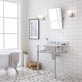 thumbnail image 7 of Water Creation Embassy 30" Single Brass Wash Stand in Chrome/White, 7 of 7