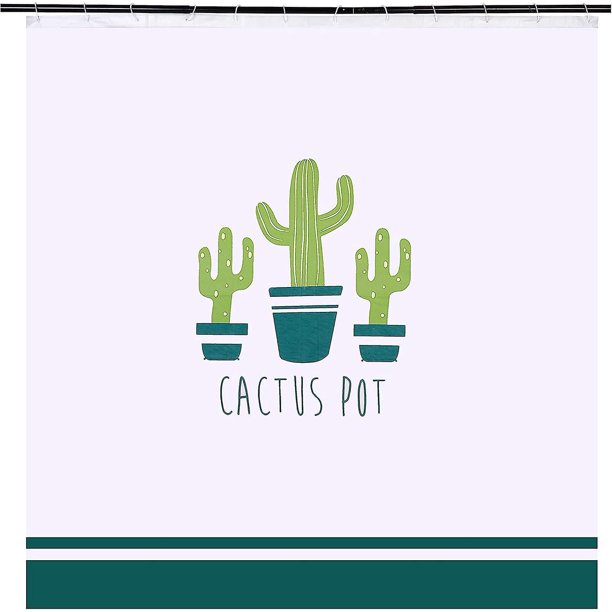 MoldProof SemiTransparent PEVA Shower Curtain with Rings for Bathroom