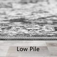 thumbnail image 3 of GlowSol 4'x6' Machine Washable Area Rug Stain Resistant Vintage Area Rug Non-Slip Traditional Oriental Low-Pile Distressed Rug for Bedroom Living Room, Gray, 3 of 6