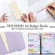thumbnail image 4 of A6 Gradient Macaron Binder Hand Ledger Notebook PU Libro de Hojas Sueltas Libro de Presupuesto en Efectivo con Bolsa con Cremallera, Gris, 4 of 5