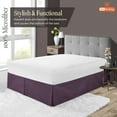 thumbnail image 2 of SGI Bedding 21 Inch Pleated Bed Skirt | Microfiber Bed Skirt | Fade Resistant, Wrinkle Free, Anti-static, Decorative, Extra Storage Space, Clutter-Free | Olympic Queen, Plum, 2 of 8