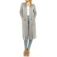 thumbnail image 4 of Women's Plus Size, Casual Long Open Front Drape Duster Sweater Cardigan, 4 of 6