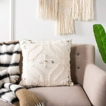 SAFAVIEH Daphne Confetti Geometric Plush Pillow, 20" x 20", White