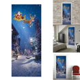 thumbnail image 2 of 2 unids/set Navidad Santa trineo decoración refrigerador puerta pegatina decoración del hogar, 2 of 5