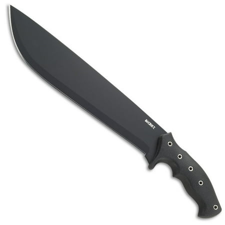 CRKT Onion Chanceinhell K910KKP Machete with SK5 Carbon Steel Black Powder Coated Plain Edge Blade with Texture Grip Handle and Reinforced Woven Sheath with