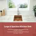thumbnail image 5 of Strictly Sinks Undermount Copper Kitchen Sink – 18 Inch Single Bowl Bar Prep Sink 16 Gauge Stainless Steel, 5 of 9