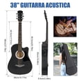 thumbnail image 2 of Guitarra Acústica Eléctrica 38 Pulgadas Kit Completo con Estuche, Sintonizador, Capo y Todos los Accesorios, Madera Premium para Principiantes, Estudio y Actuaciones en Vivo, 2 of 8
