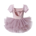 thumbnail image 5 of XXWXYD Girls Tutu Dress Puff Short Sleeve 𝖳iered Tulle Ballet Dance Birthday Party Kids Toddler Solid Soft Princess Recital Performance Celebration Twirl Dress, 5 of 6