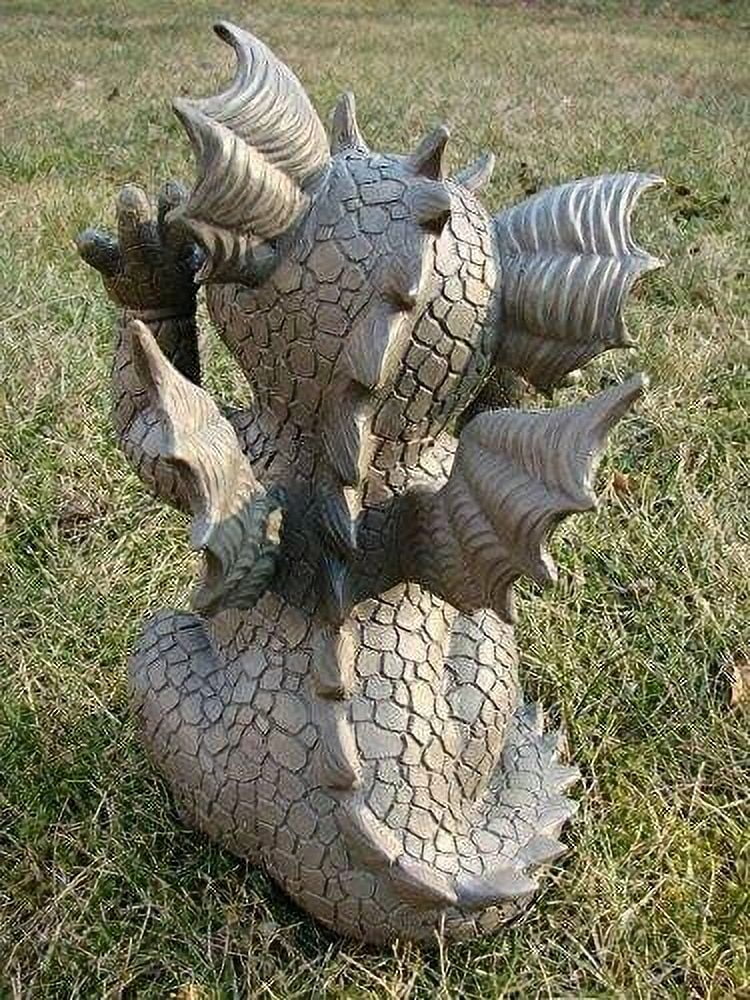 Pacific Giftware Garden Dragon Taunting Dragon Garden Display Decorative Accent Sculpture Stone Finish 10 Inch Tall