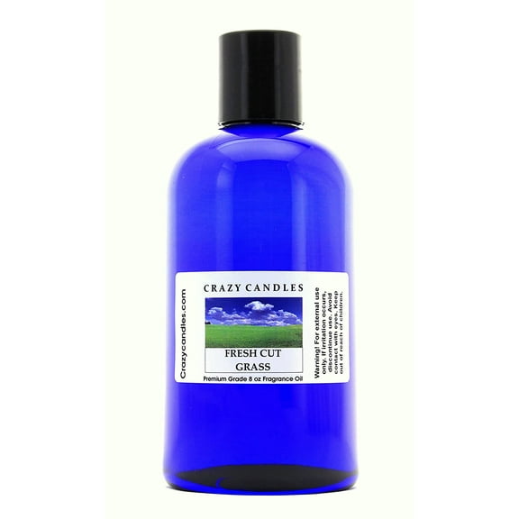 Crazy Candles 8oz Fresh Cut Grass 8 Fl Oz Bottle (237ml) Premium Grade Scented Fragrance Oil Made in USA