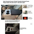thumbnail image 2 of Auto Console Covers- Center Console Armrest Cover Fits Ford F-150 2015-2021 with 40/20/40 6 passenger Waterproof Neoprene Fabric -Light Gray, 2 of 2