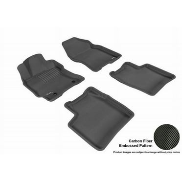 3D MAXpider 2004-2009 Fits Toyota Prius 1st Row 2nd Row Kagu Carbon Fiber Embossed Pattern Black Floor Mat L1TY14501509