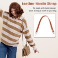 thumbnail image 4 of Uxcell 2 Pcs Metal PU Leather Purse Handle Strap Replacement for DIY Women Clutch Bag Handbags Brown 17 inch, 4 of 7