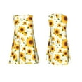 thumbnail image 7 of Naloa European-style Pattern Sunflower A Print Women's Summer Spring Casual Beach Sundress,Vacation Sleeveless Tank Crewneck Loose Dresses, 7 of 7