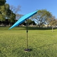 thumbnail image 6 of 6.5ft Square Market Umbrella With Stand/Base-Aqua Color, 6 of 6