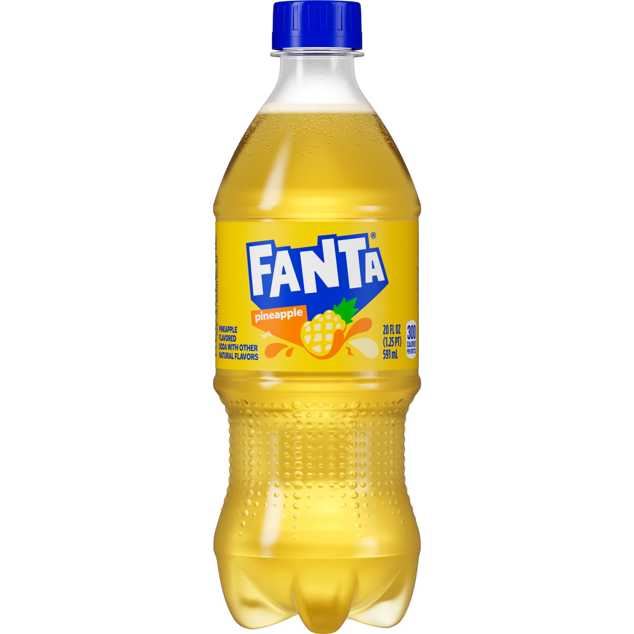 Fanta Pineapple Soda, 20 fl oz, Refreshing Fruit Flavor - Walmart.com