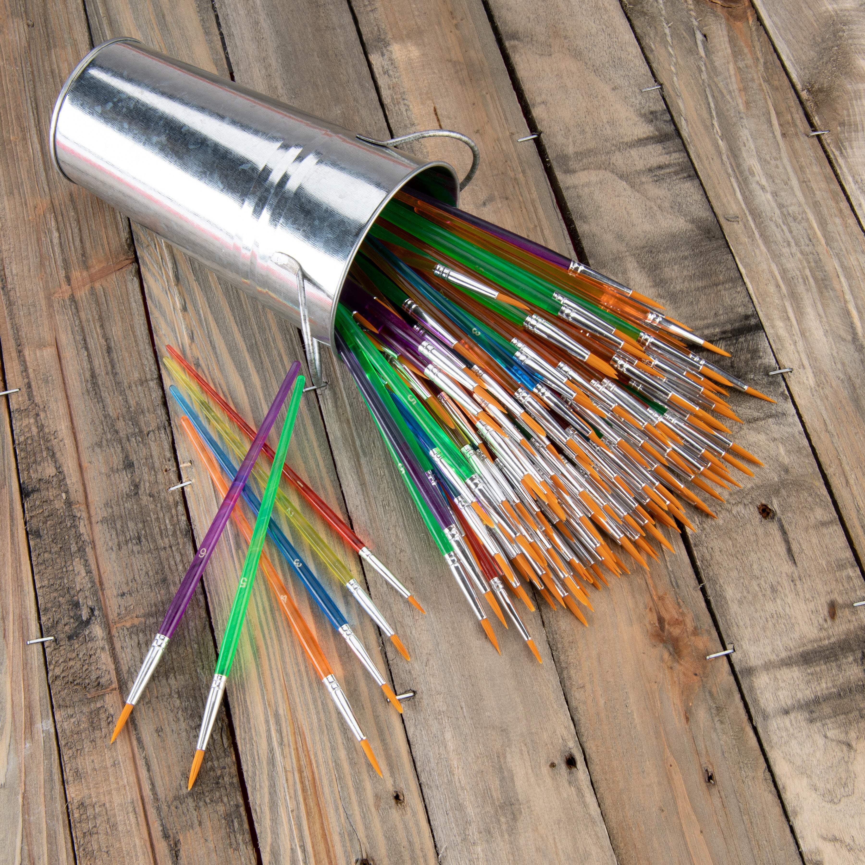 RCAN-7 | Gold Taklon Round Brushes - 144pc