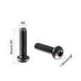 thumbnail image 2 of M2x8mm Rosca 10.9 Tornillo de Cabeza Redonda Hexagonal de Acero Aleado 100pcs, 2 of 3