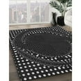 thumbnail image 3 of Ahgly Company Machine Washable Indoor Square Transitional Night Black Area Rugs, 3' Square, 3 of 7