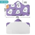 thumbnail image 4 of Yayeee Kids Hooded Towels Toddler Soft Absorbent Beach Bathing Wrap 50" x 23.5", Halloween Ghosts Purple, 4 of 5