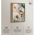 thumbnail image 2 of White Blooms with Golden Grace Canvas Pastel Floral Art by Art Remedy, Gold Frame, 20" x 30", 2 of 7
